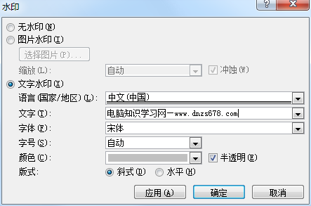 Word2007添加文档水印